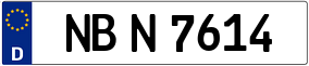 Trailer License Plate
